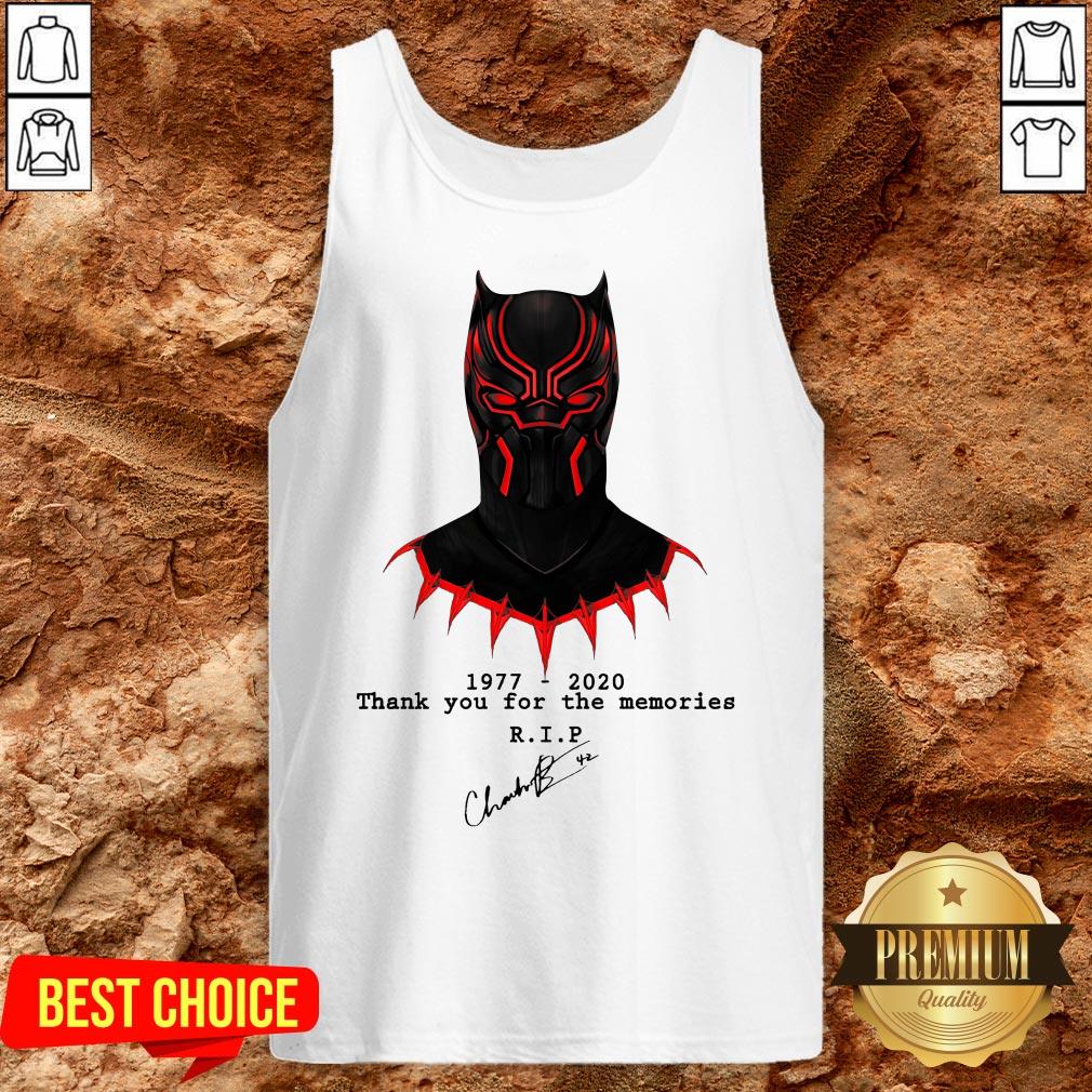 Thank You For The Memories Chadwick Boseman Black Panther Rip 1977-2020 Shirt - Image 3
