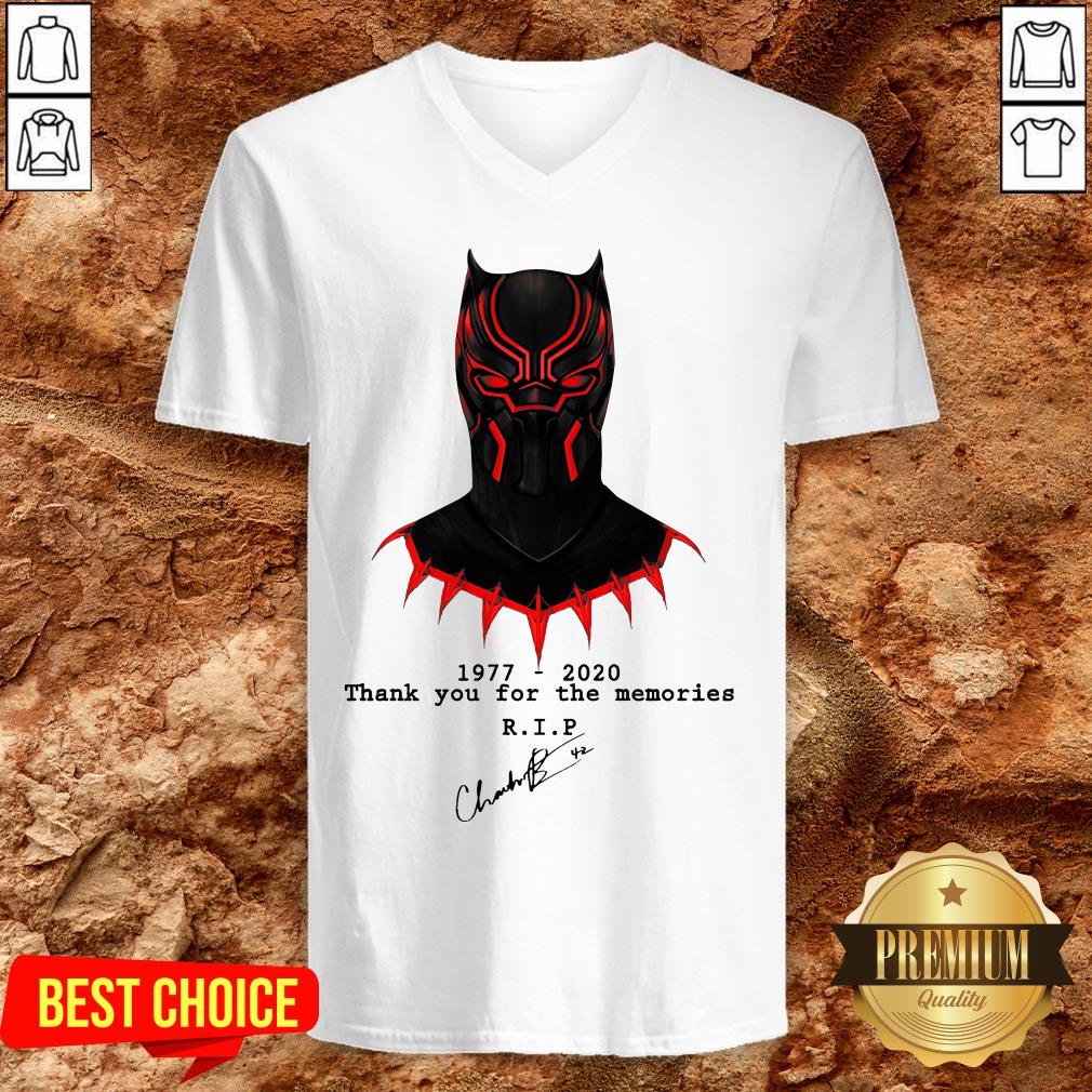 Thank You For The Memories Chadwick Boseman Black Panther Rip 1977-2020 Shirt - Image 2