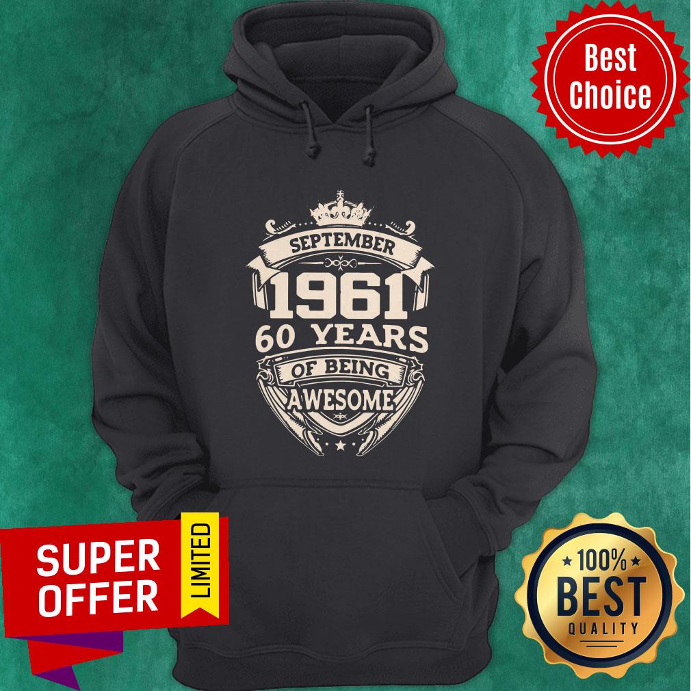 Nice September 1961 60 Years Of Being Awesome Shirt - Image 2