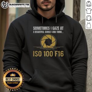 Alternative view of Happy Sometimes I Gaze At A Beautiful Sunset And Think Iso 100 F16 T-Shirt