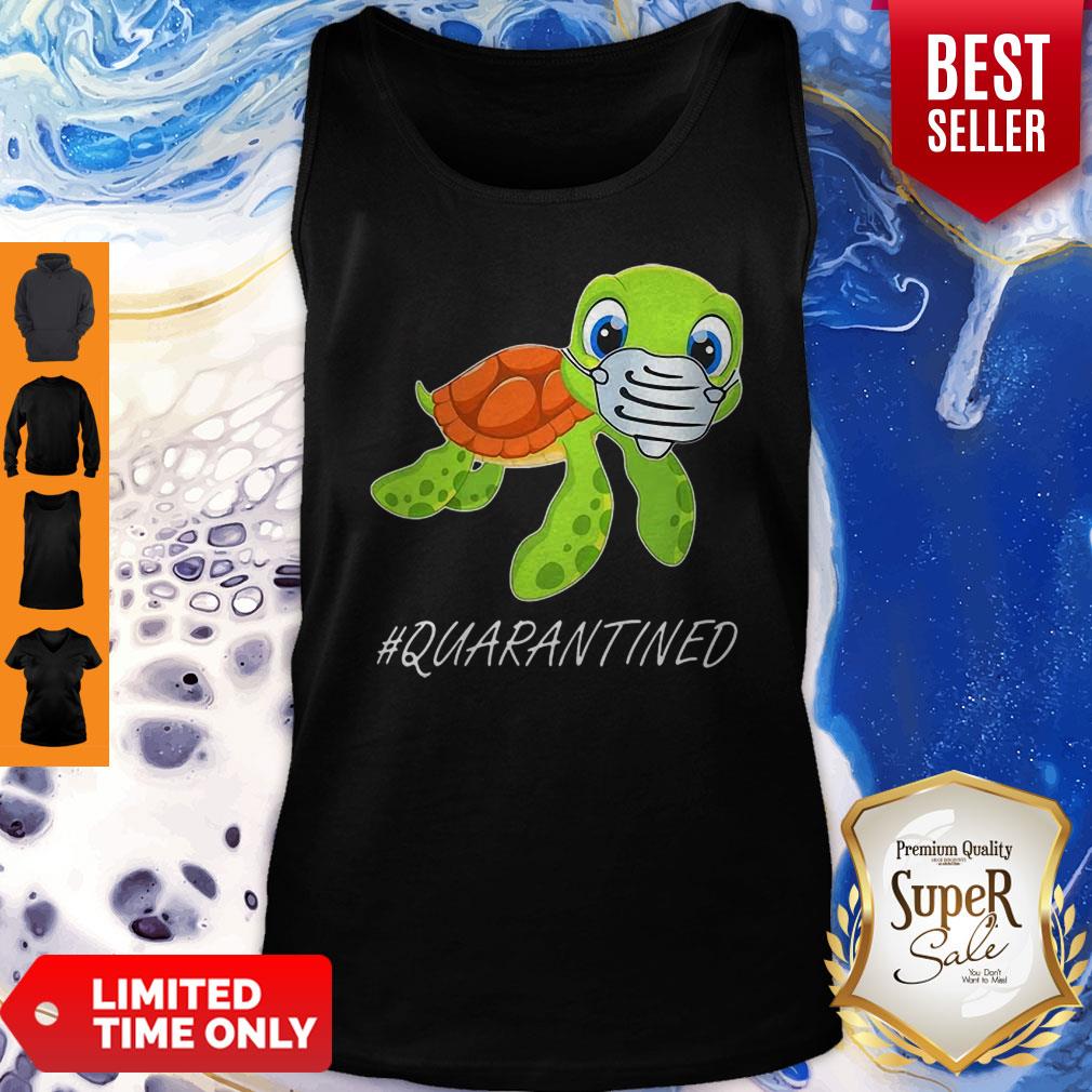 Beautiful Turtle Mask #Quarantined COVID-19 Shirt - Image 4