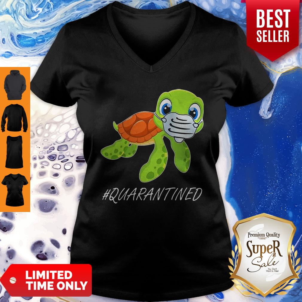 Beautiful Turtle Mask #Quarantined COVID-19 Shirt - Image 5