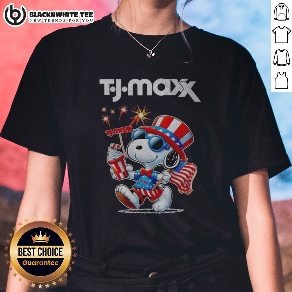 Premium Snoopy X TJ Maxx Fourth Of July American 250 Years 1776 2026 Fireworks Shirt - Image 3