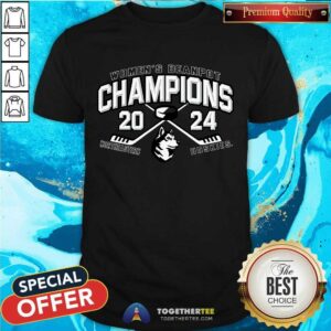 Northeastern Huskies 2024 Beanpot Women's Hockey Tournament Champions T-Shirt
