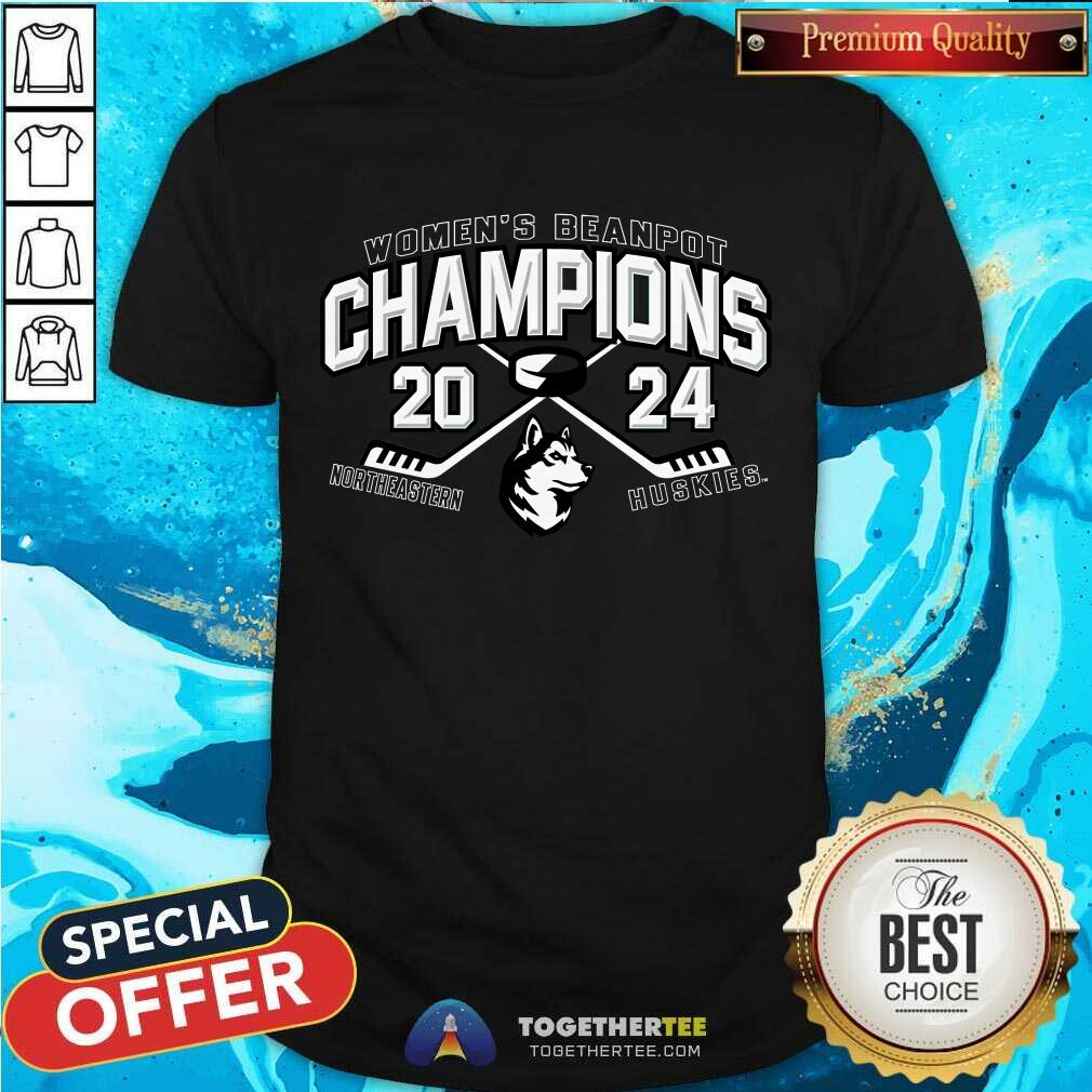 Northeastern Huskies 2024 Beanpot Women's Hockey Tournament Champions T-Shirt