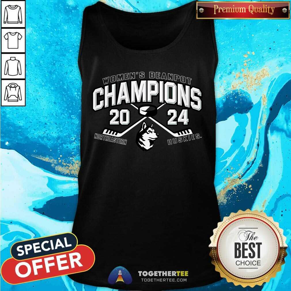 Northeastern Huskies 2024 Beanpot Women's Hockey Tournament Champions T-Shirt - Image 4