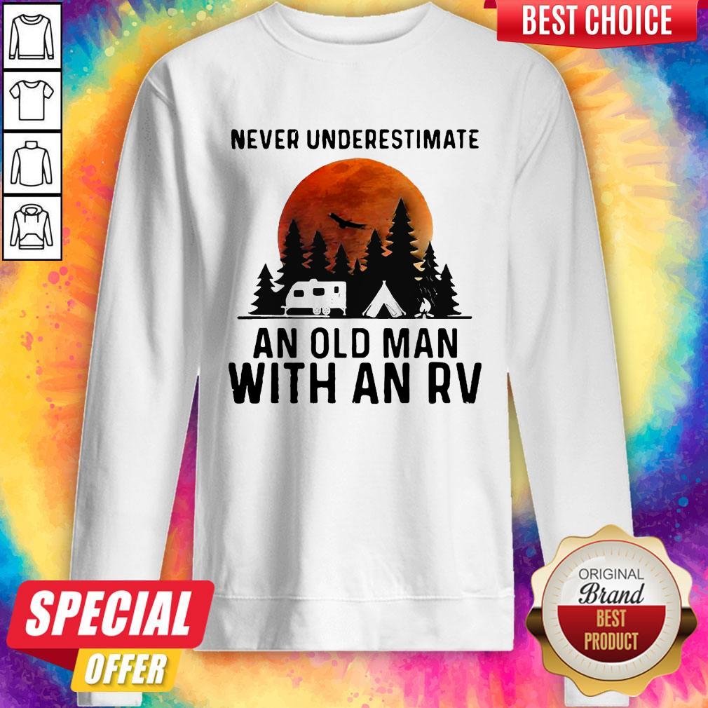 Never Underestimate An Old Man With An Rv Blood Moon Shirt - Image 5