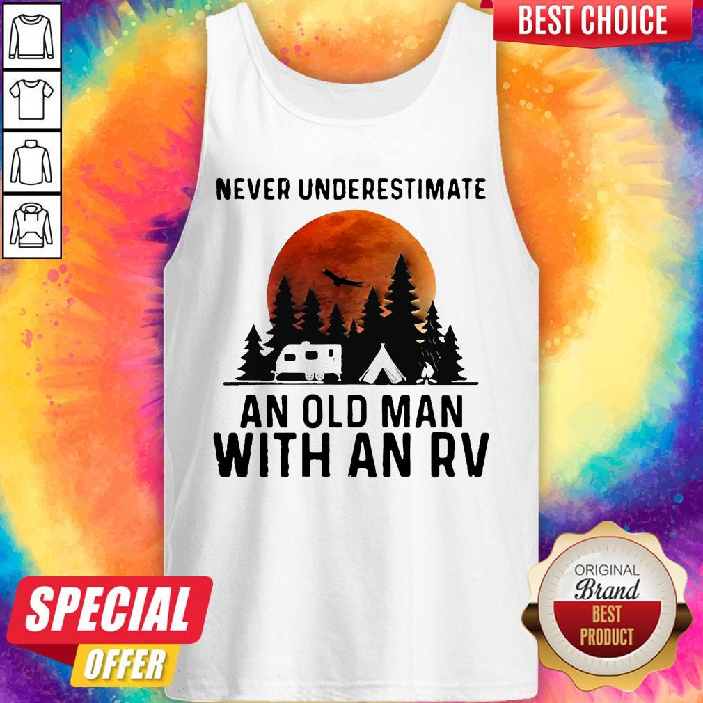 Never Underestimate An Old Man With An Rv Blood Moon Shirt - Image 4