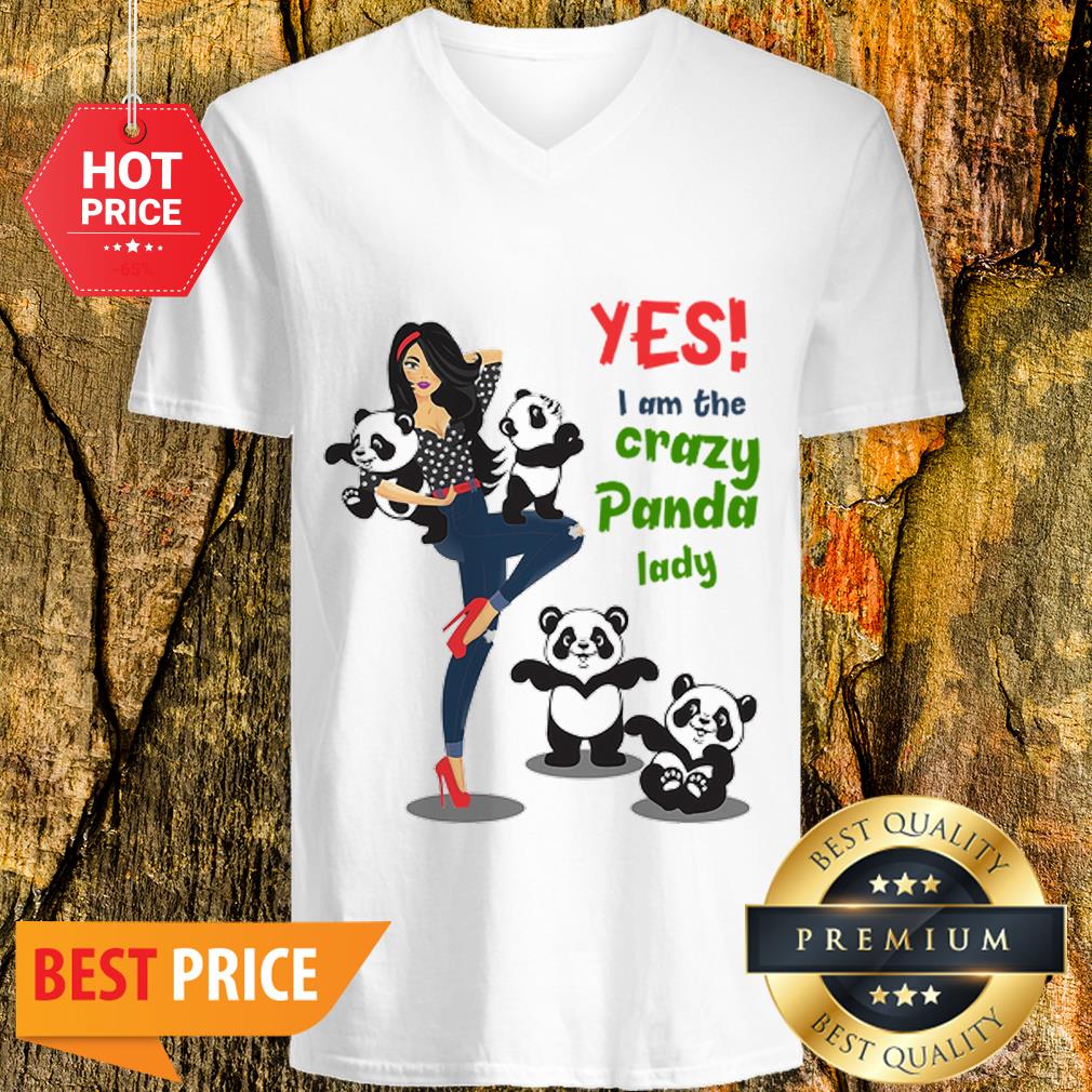 Official Yes I Am The Crazy Panda Lady Shirt - Image 2