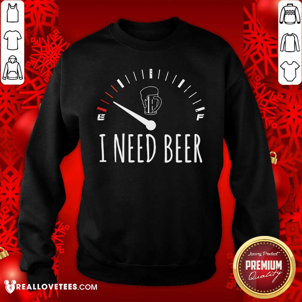 I Need A Beer Meter Sleeveless Shirt - Image 5