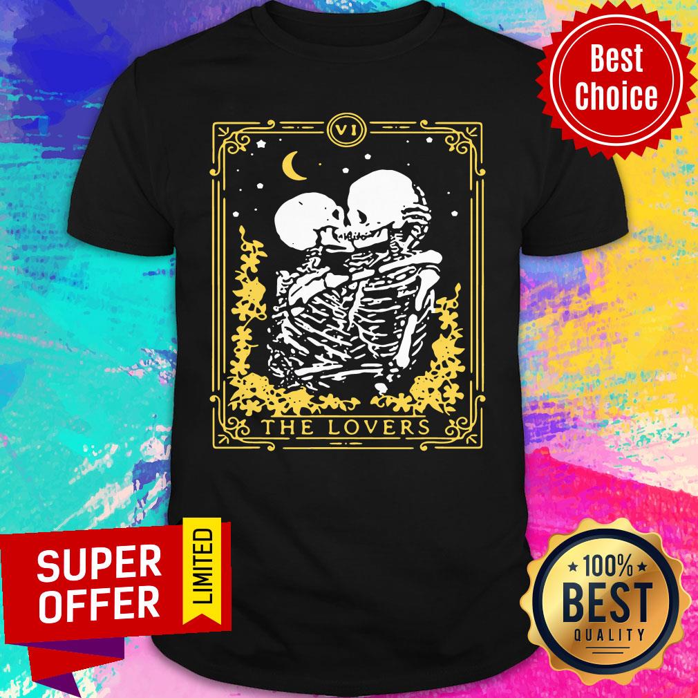 Nice The Loves Couple Skull Kiss Stars Moon Shirt