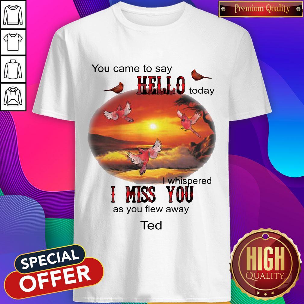 You Came To Say Hello Today I Whispered I Miss You As You Flew Away Ted Shirt