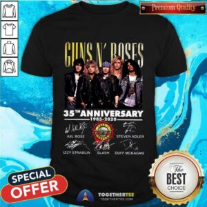 Great Guns N’ Roses 35th Anniversary 1985 2020 Signatures Shirt