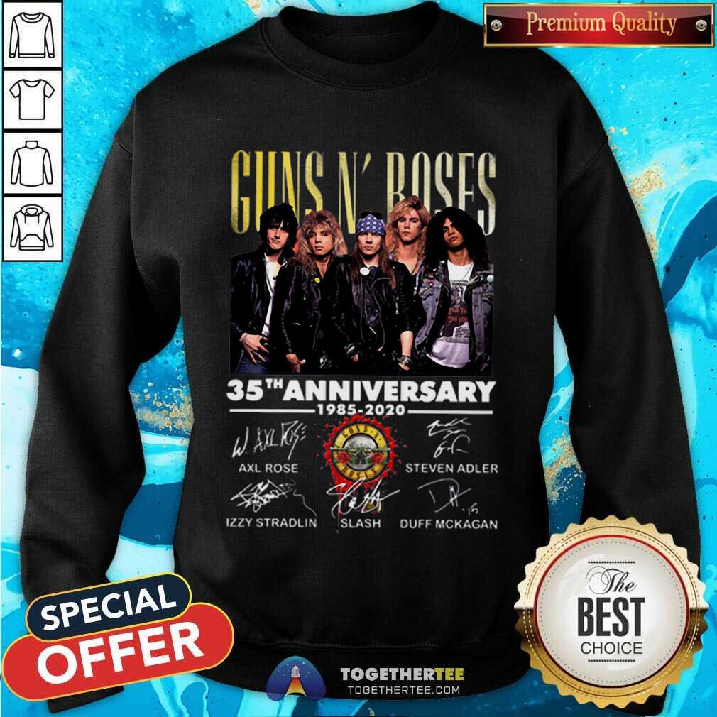 Great Guns N’ Roses 35th Anniversary 1985 2020 Signatures Shirt - Image 4