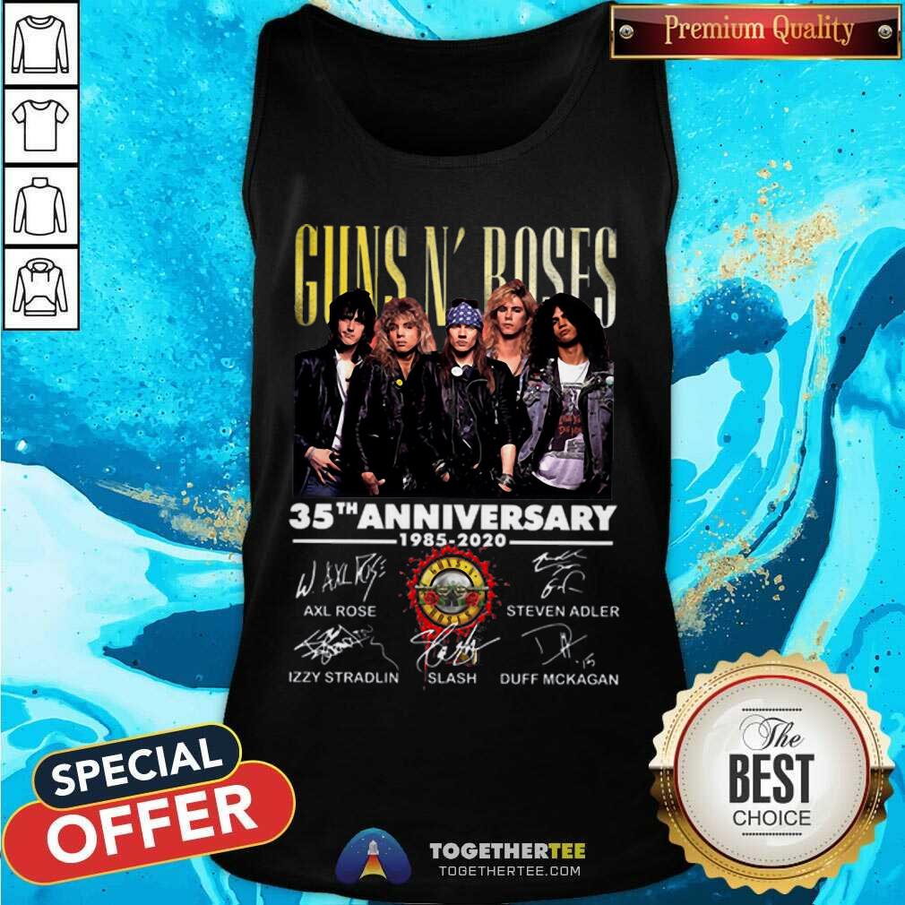 Great Guns N’ Roses 35th Anniversary 1985 2020 Signatures Shirt - Image 3