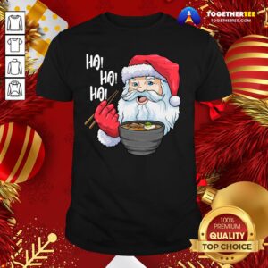Cute Santa Ramen Noodles Shirt Christmas Japanese Noodles Shirt