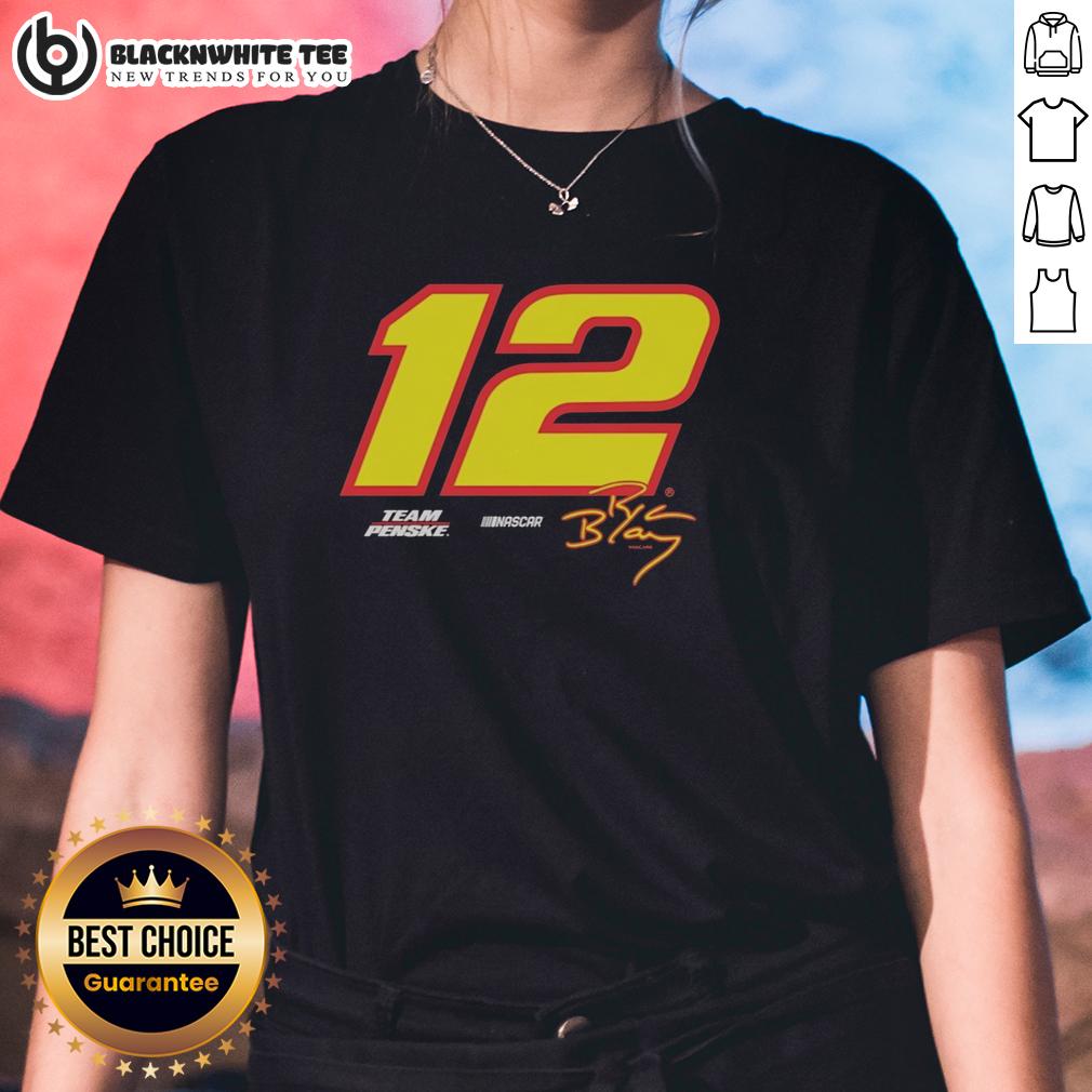 Awesome Ryan Blaney Team Penske 12 NASCAR Hendrick Motorsports Vintage T-Shirt - Image 3