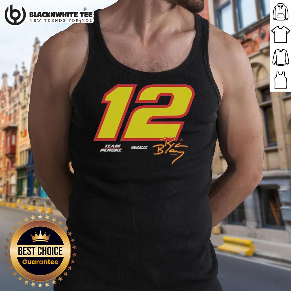 Awesome Ryan Blaney Team Penske 12 NASCAR Hendrick Motorsports Vintage T-Shirt - Image 4