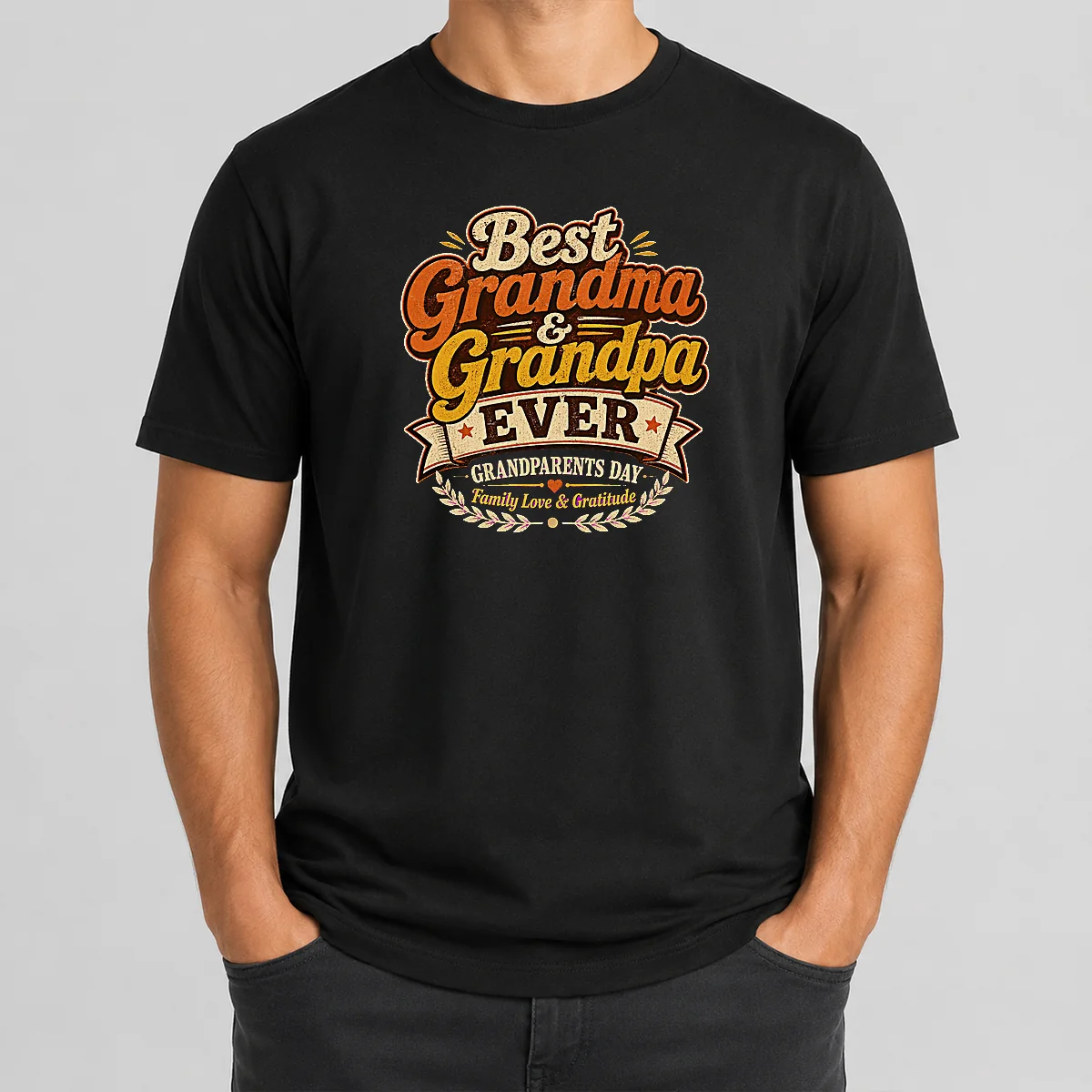 Hot Grandparents Day Vintage Best Grandma Grandpa Shirt