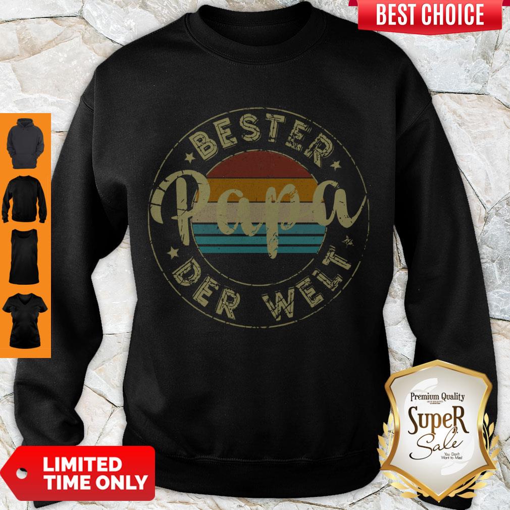 Premium Bester Papa Der Welt Vintage Shirt - Image 2