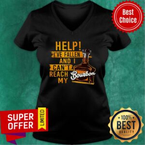Alternative view of Bourbon Help I've Fallen And I Can't Reach Shirt