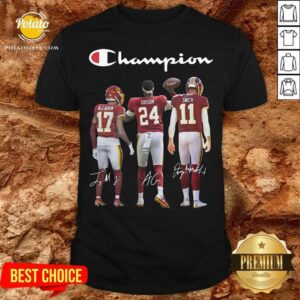 Pretty Terry Mclaurin 17 Antonio Gibson 24 Alex Smith 11 Washington Redskins Champion 2020 Signatures Shirt