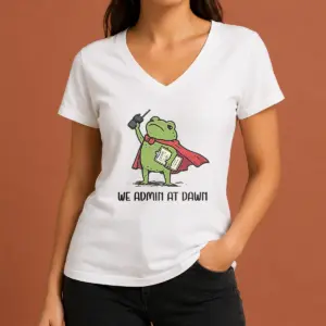 Alternative view of Nice Good We Admin At Dawn Assistant Principal Frog Shirt