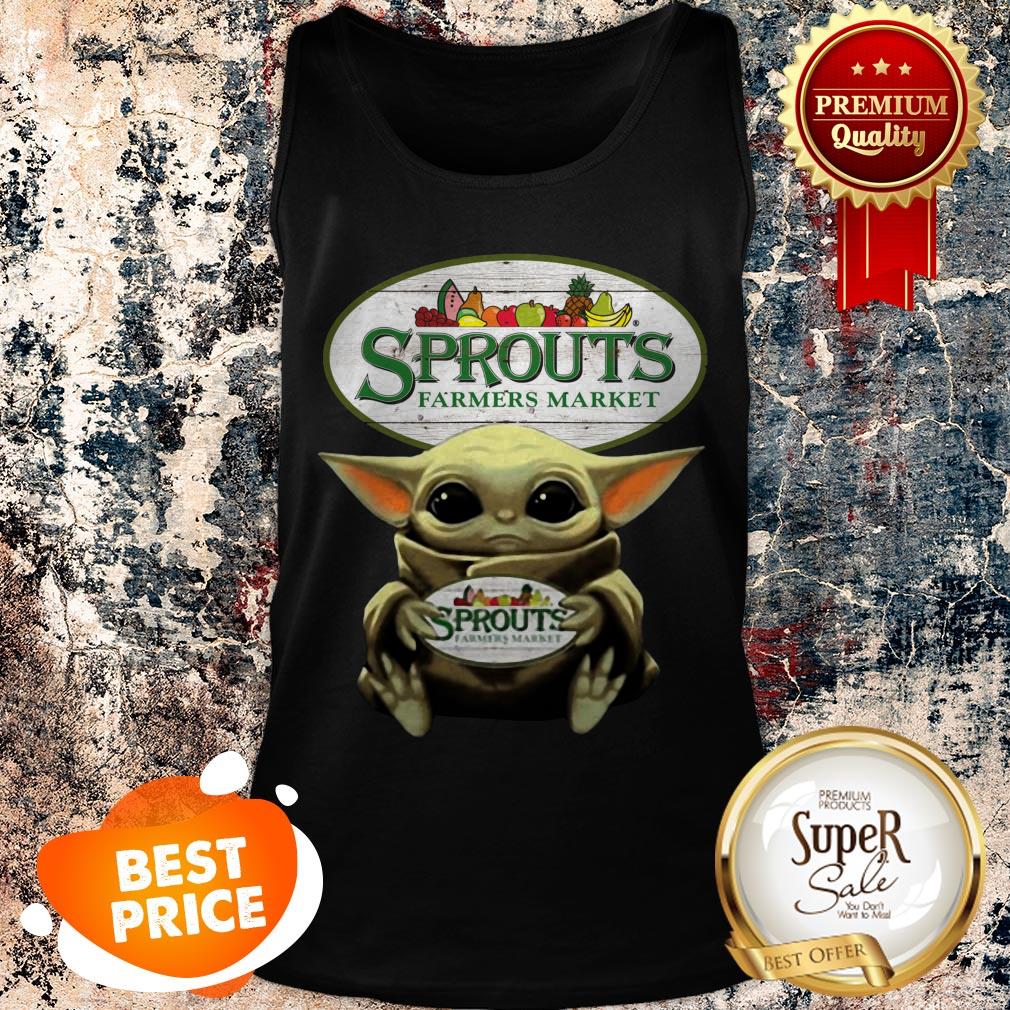 Official Baby Yoda Hug Sprouts Farmers Market Star Wars Shirt - Image 3