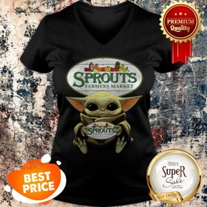 Alternative view of Official Baby Yoda Hug Sprouts Farmers Market Star Wars Shirt
