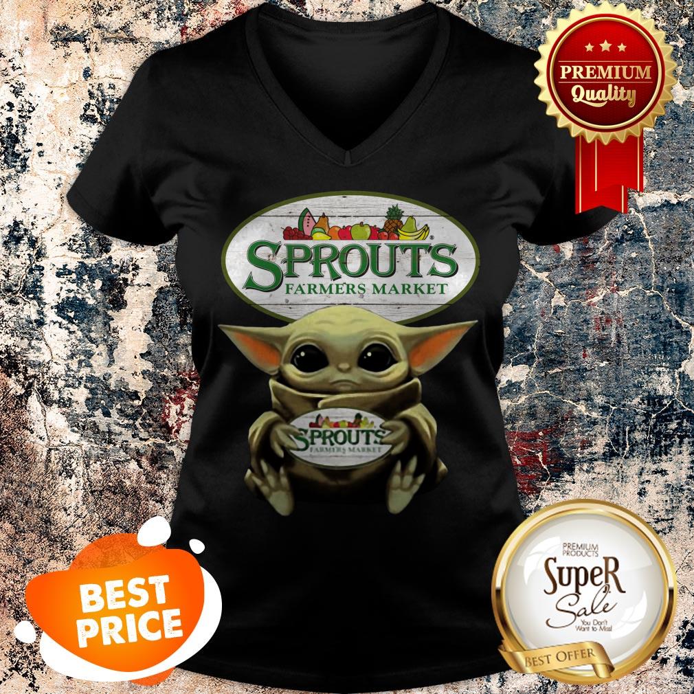 Official Baby Yoda Hug Sprouts Farmers Market Star Wars Shirt - Image 2