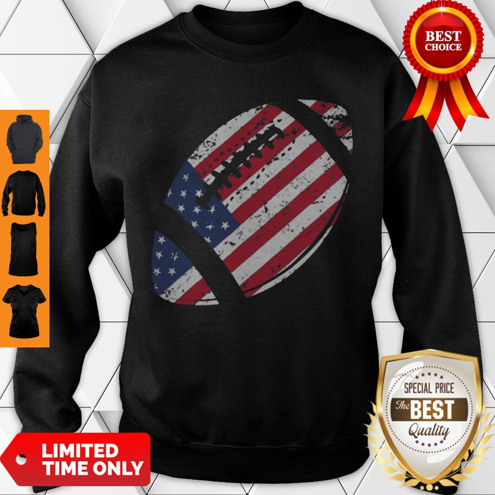Nice American Football 4th July American Flag Patriotic Shirt - Image 4