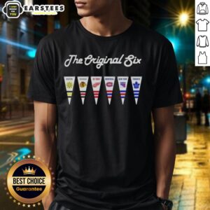 Good NHL Original Six National Hockey League Pennant Flag T-Shirt