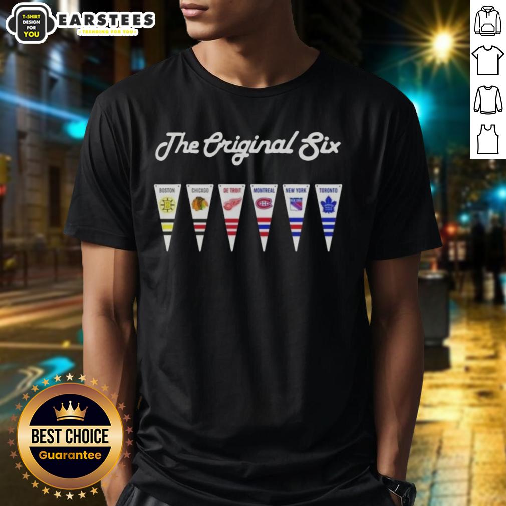 Good NHL Original Six National Hockey League Pennant Flag T-Shirt