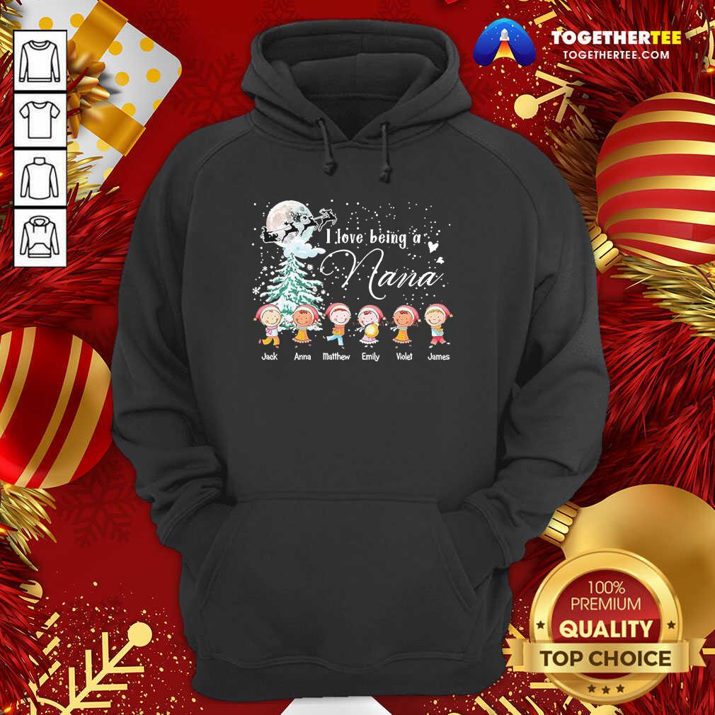 Official I Love Being A Nana Merry Christmas Shirt - Image 5