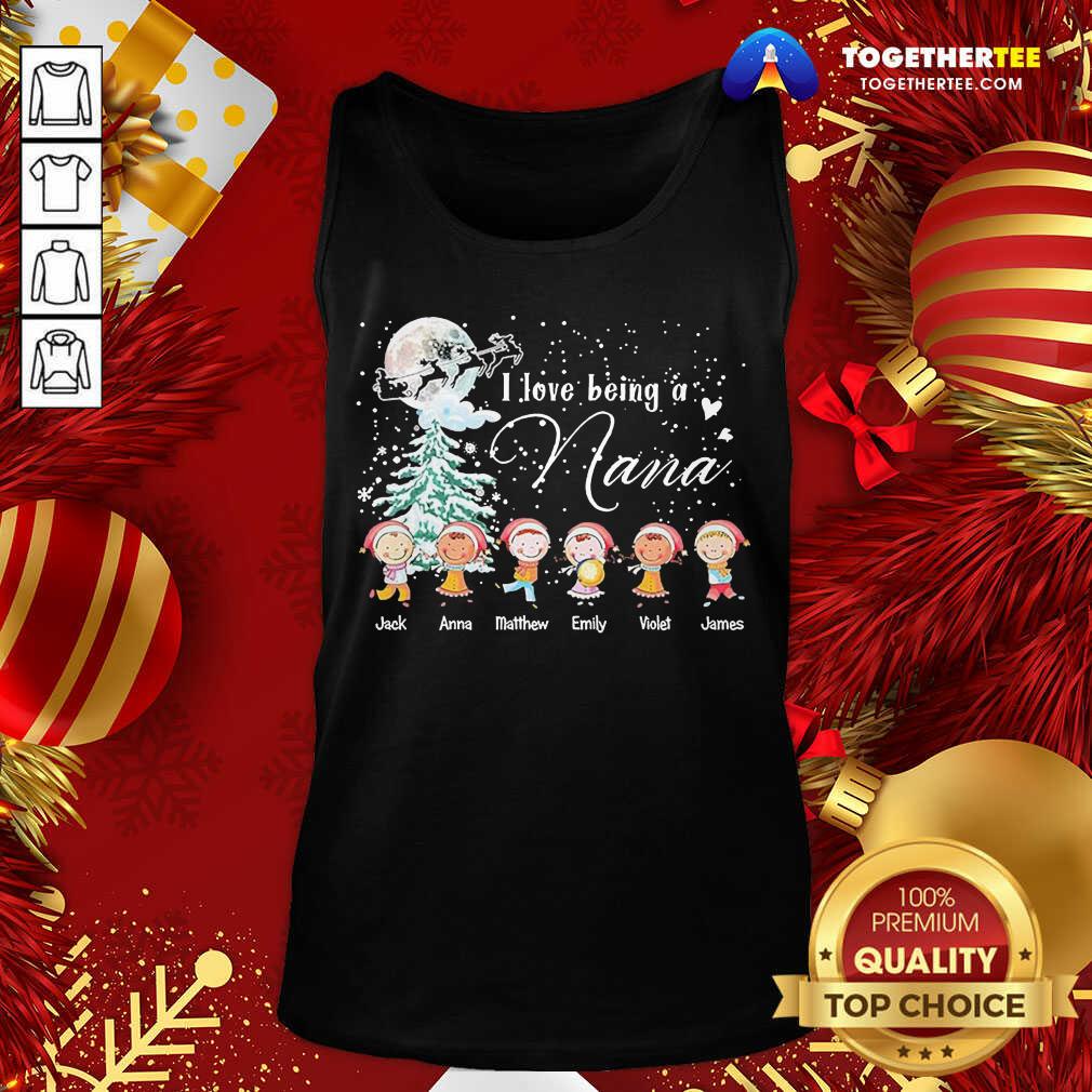 Official I Love Being A Nana Merry Christmas Shirt - Image 3