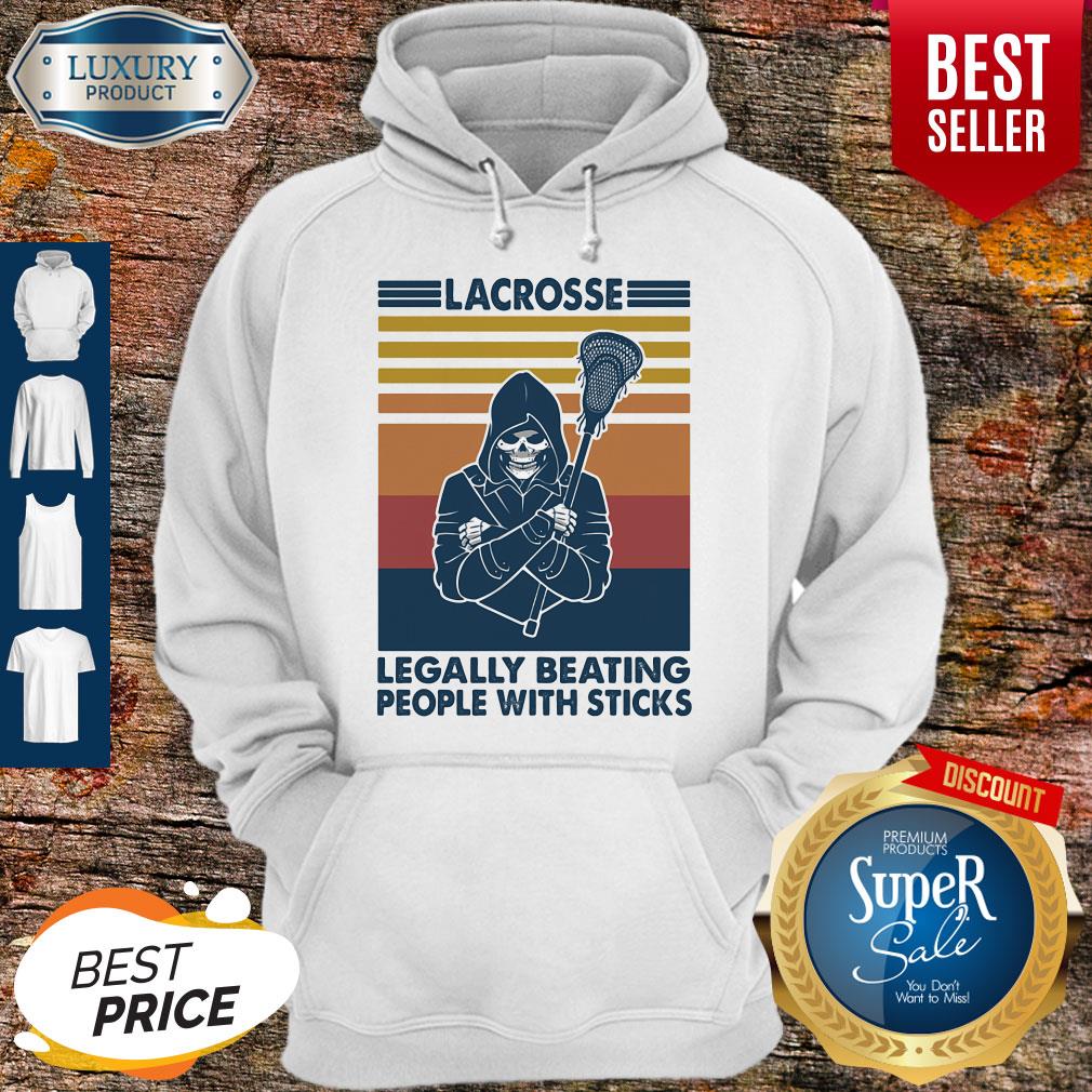Skeleton Lacrosse Legally Beating People With Sticks Vintage Shirt - Image 5