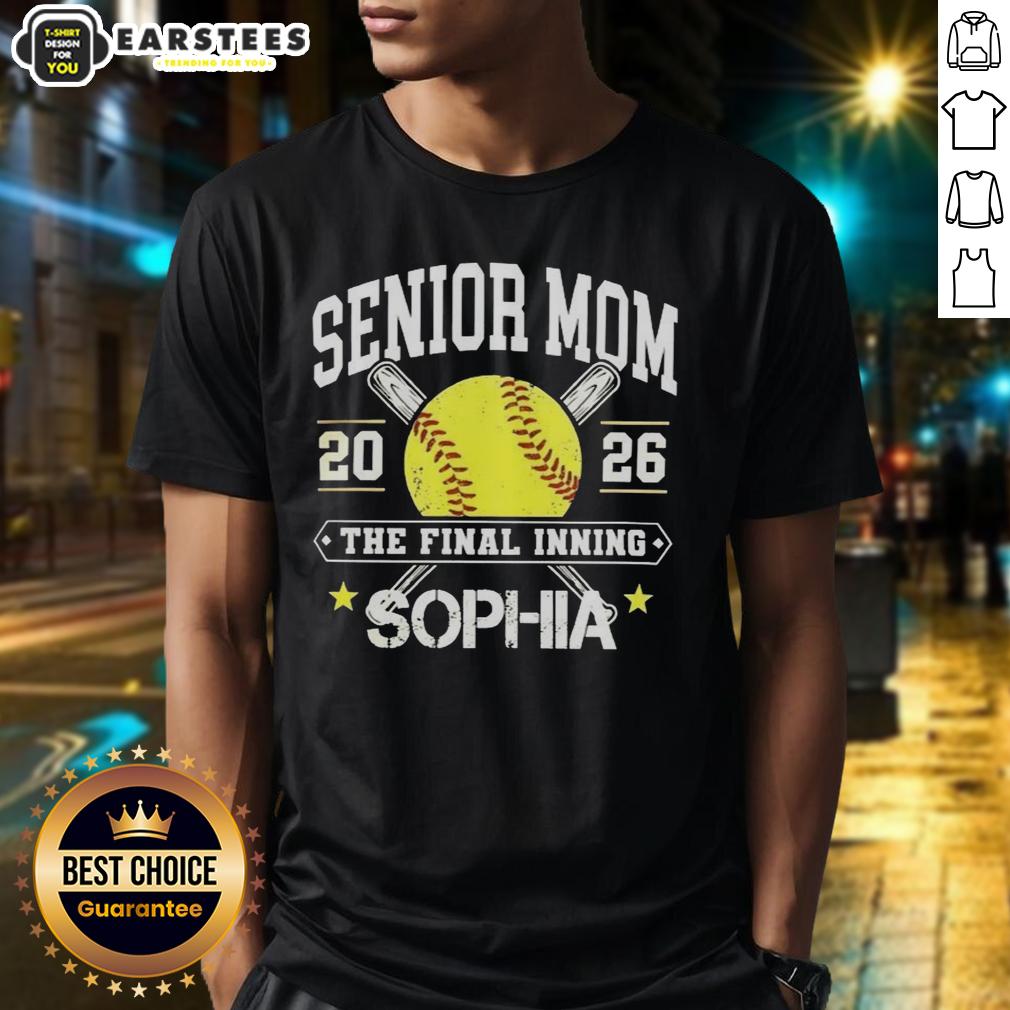 Awesome Senior Mom 2026 The Final Inning Personalized Softball Classic Bat Crossed T-Shirt