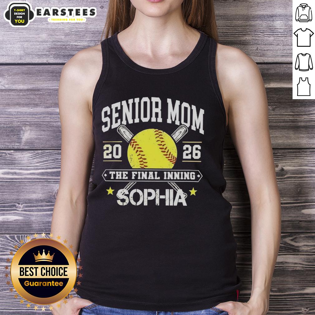 Awesome Senior Mom 2026 The Final Inning Personalized Softball Classic Bat Crossed T-Shirt - Image 4