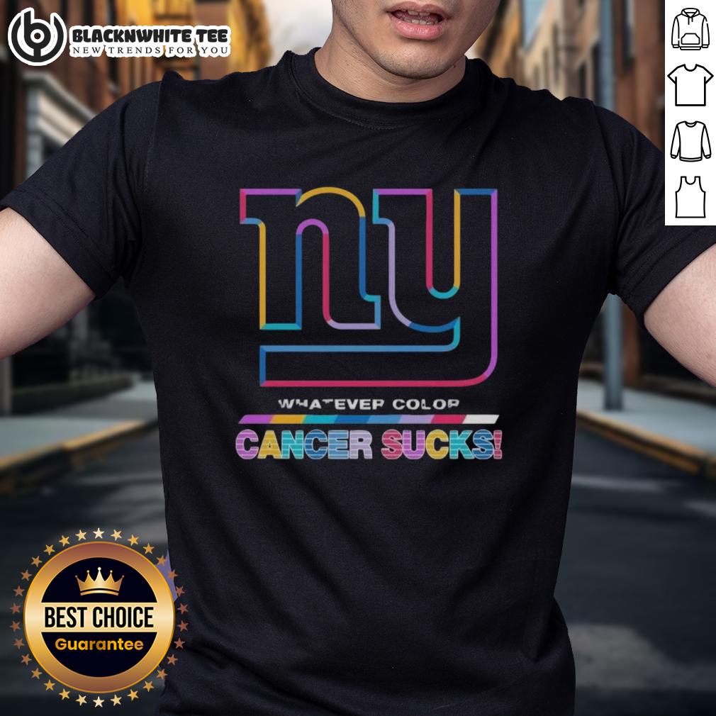 Good New York Giants Football Whatever Color Cancer Sucks Logo Colors T-Shirt