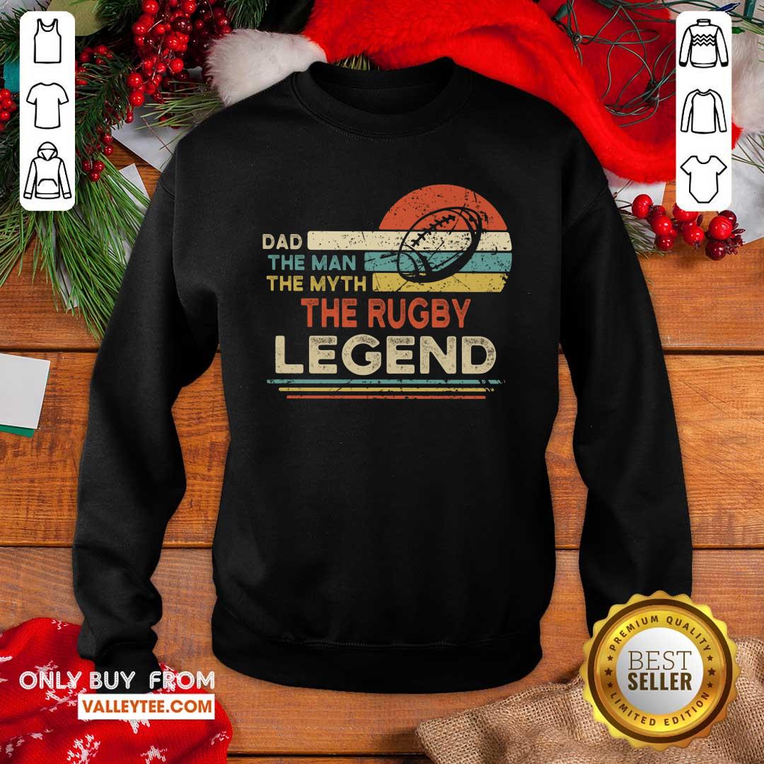 Funny Dad The Man The Myth The Rugby Legend Vintage Shirt - Image 5