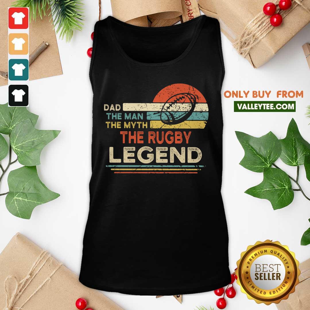 Funny Dad The Man The Myth The Rugby Legend Vintage Shirt - Image 4