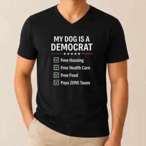 Alternative view of Pretty My Dog Is A Democrat Shirt