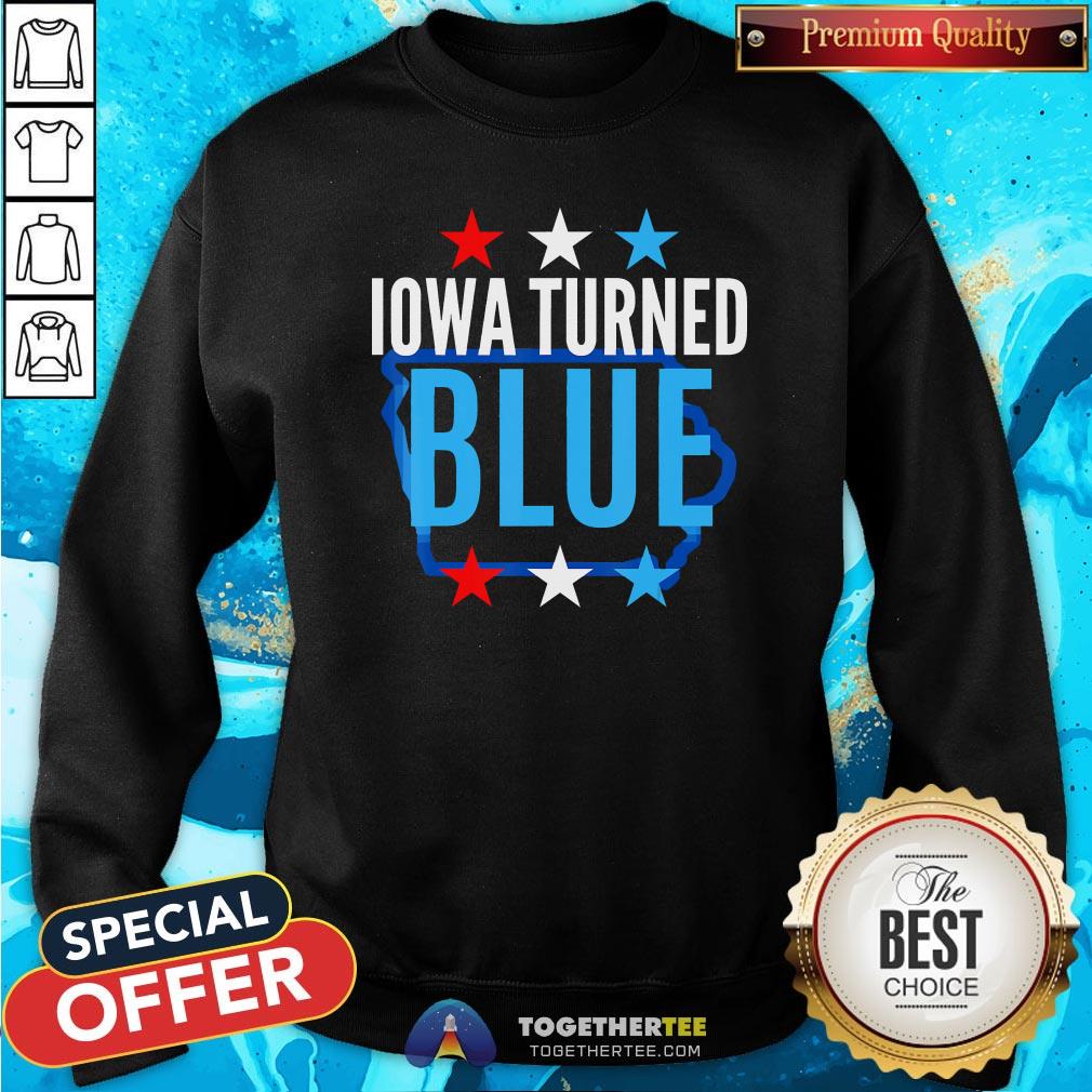 Cute Michigan Turned Blue Democrats Won The Election For Biden Stars Shirt - Image 4