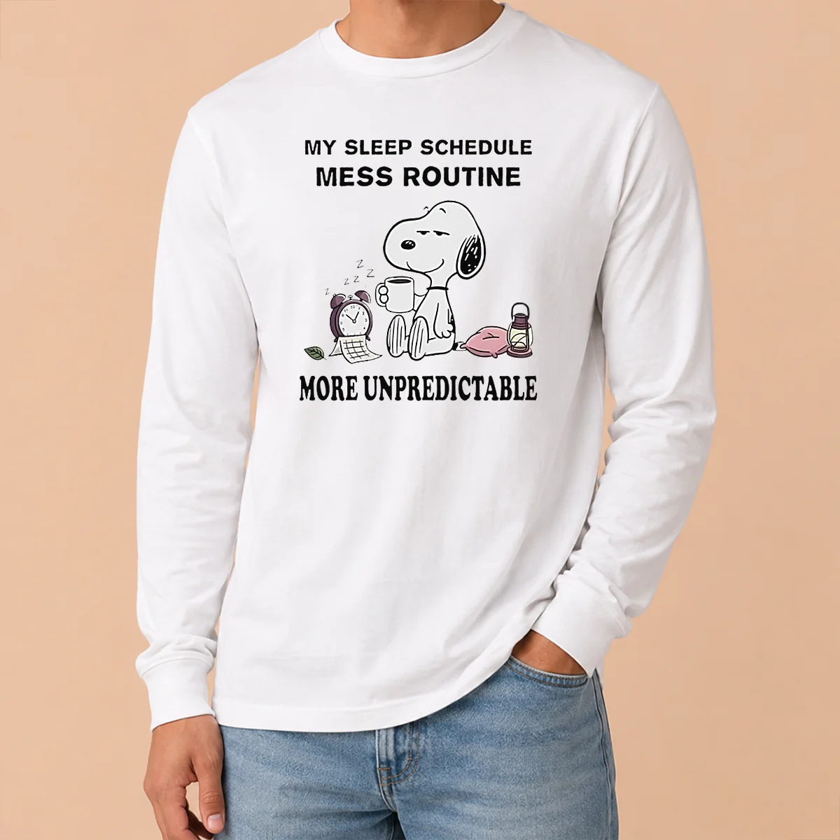 Hot Nice Snoopy My Sleep Schedule Mess Routine More Unpredictable Shirt - Image 6