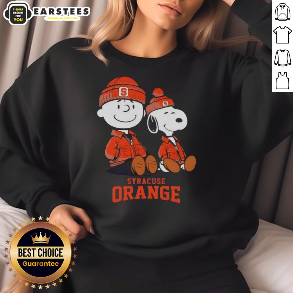 Premium Syracuse Orange X Snoopy And Charlie Brown T-Shirt - Image 5