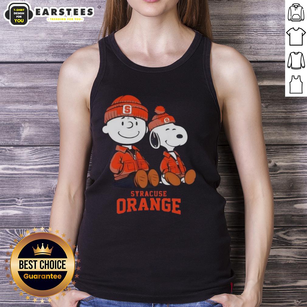 Premium Syracuse Orange X Snoopy And Charlie Brown T-Shirt - Image 4
