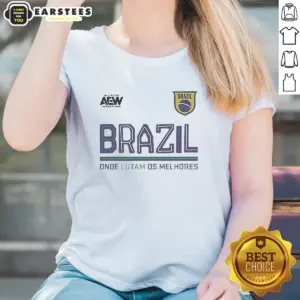 Alternative view of Pretty AEW Tournament Soccer Collection Brazil Onde Lutam Os Melhores Shirt