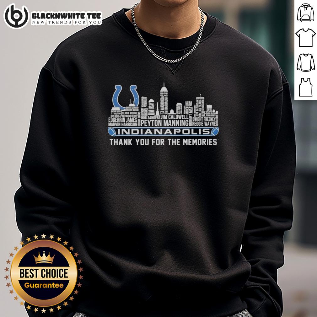 Good Indianapolis Colts Thank You For The Memories City Skyline T-Shirt - Image 5