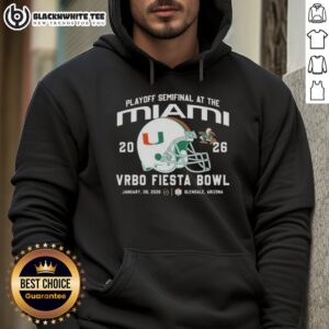 Alternative view of Good Miami Hurricanes 2026 Playoff Semifinal At The Vrbo Fiesta Bowl Helmet T-Shirt
