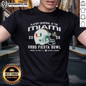 Good Miami Hurricanes 2026 Playoff Semifinal At The Vrbo Fiesta Bowl Helmet T-Shirt